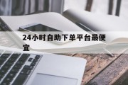 关于24小时自助下单平台最便宜的信息